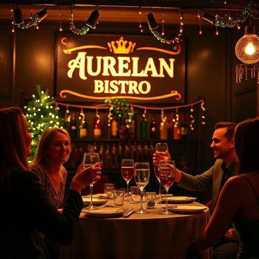 A celebratory New Year's Eve party at Aurelian Bistro