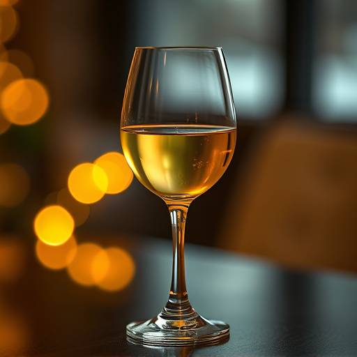 A glass of Chardonnay wine