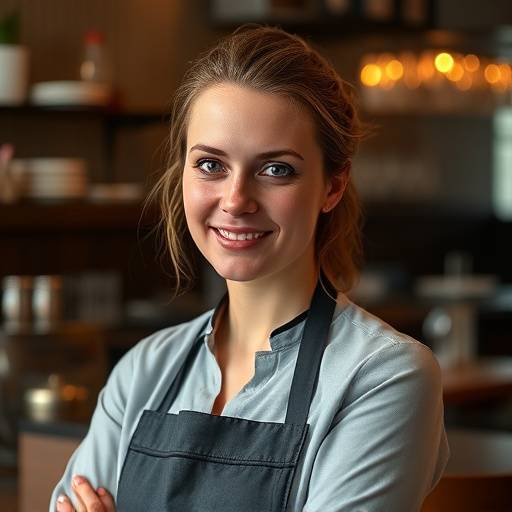 Portrait of Sophie Leclerc, the Restaurant Manager